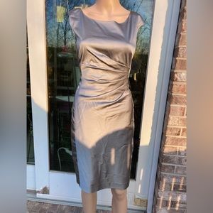 Silver Lauren Ralph Lauren Metallic Midi Dress